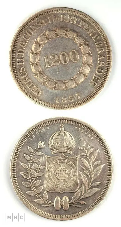 imagem: Moeda Brasil Império - Dom Pedro II